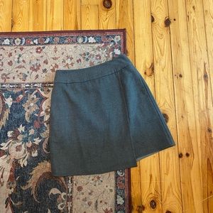 Grey mini pencil skirt with front pleat, Uniqlo size 2